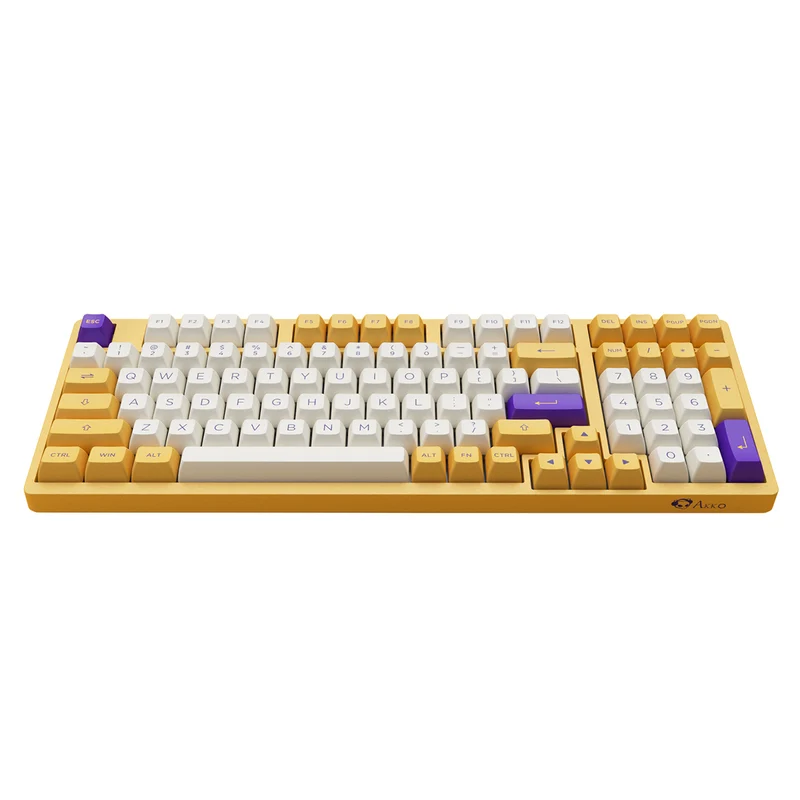 Akko Los Angeles 3098B Plus Tri-Mode RGB Hot-Swappable Mechanical Keyboard (Akko V3 Cream Yellow Pro Switch)