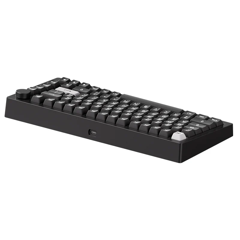 MonsGeek M1 V5 VIA White on Black Aluminum Case Multi-Mode RGB Hot-Swappable Mechanical Keyboard (Akko V3 Piano Pro Switch)