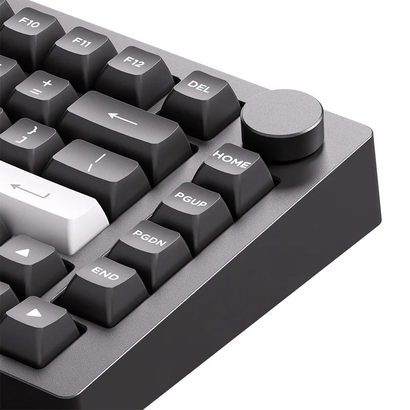 MonsGeek M1 V5 VIA White on Black Aluminum Case Multi-Mode RGB Hot-Swappable Mechanical Keyboard (Akko V3 Piano Pro Switch)