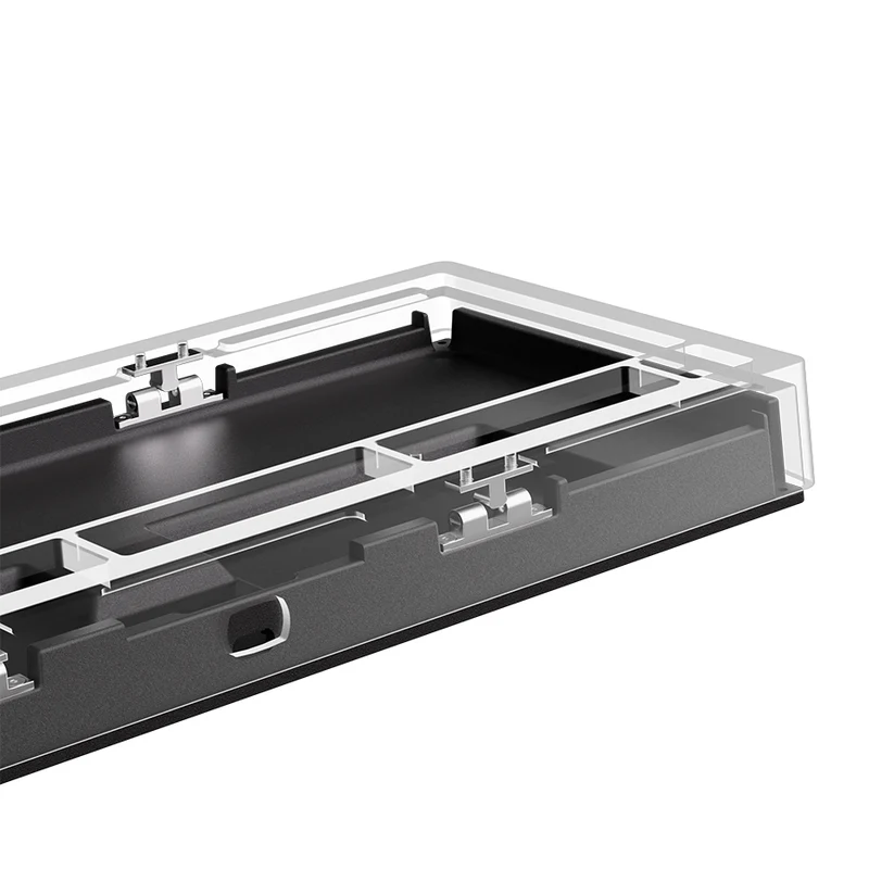 MonsGeek M1 V5 VIA White on Black Aluminum Case Multi-Mode RGB Hot-Swappable Mechanical Keyboard (Akko V3 Piano Pro Switch)