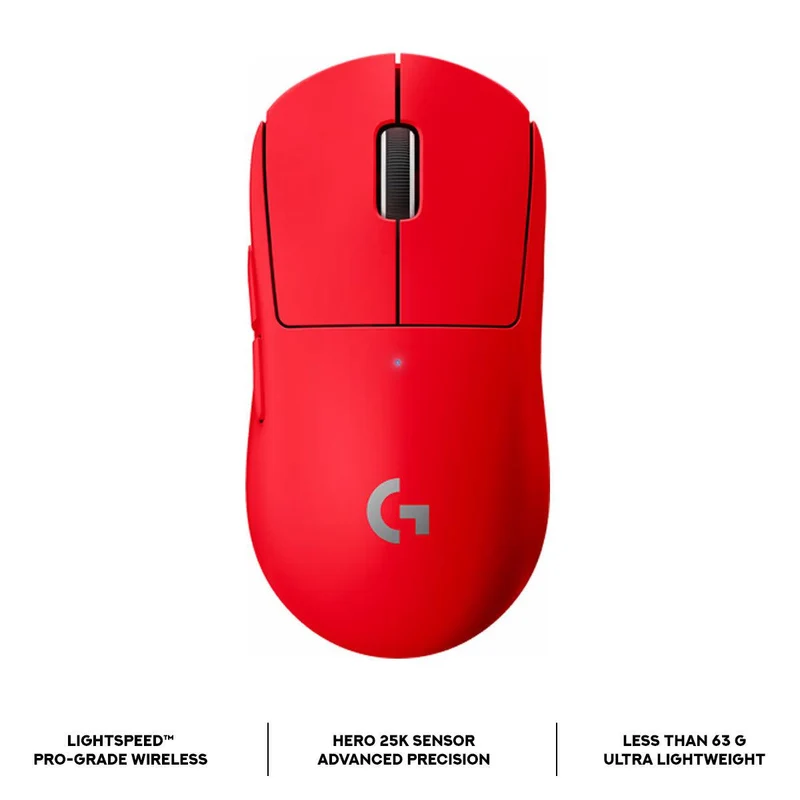 Logitech Pro X Superlight Wireless Gaming Mouse (Red)