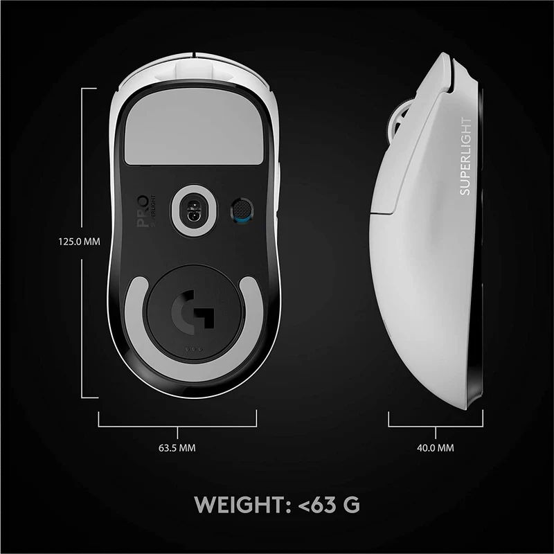 Logitech Pro X Superlight Wireless Gaming Mouse (White)