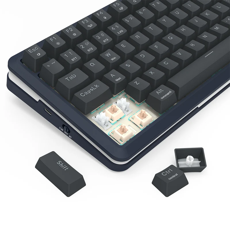 Redragon Flekact Pro Tri-Mode Gasket Mounted Mechanical Keyboard with Customizable Smart LCD Screen (K708-RGB-Pro)