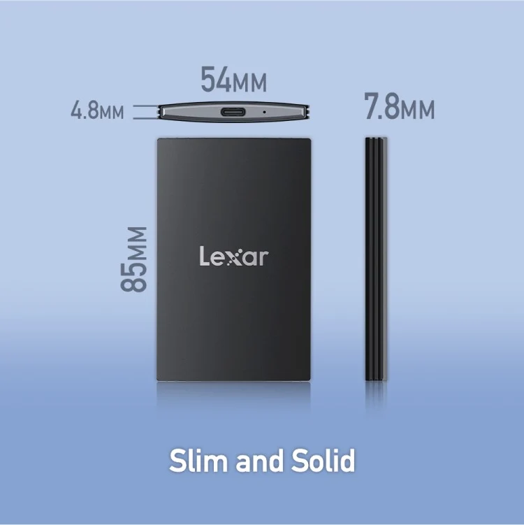 Lexar SL500 USB 3.2 Gen 2x2 Portable SSD - Up To 2000MB/s Read & 1800MB/s Write (1TB, 2TB) (LSL500X001T-RNBNG, LSL500X002T-RNBNG)