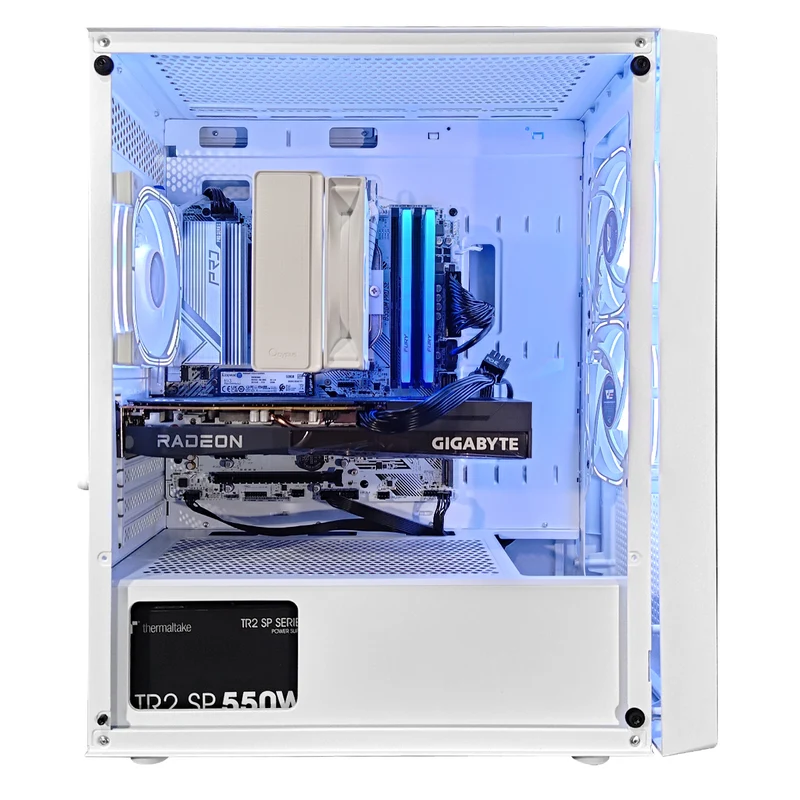 Alpha Gamma C50 White V2 Desktop Gaming PC | AMD Ryzen 5 5600 | 16GB RAM | 500GB SSD | RX 6600 | Windows 11 Pro