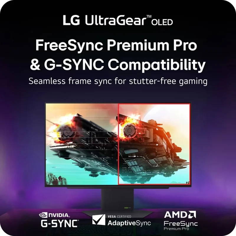 LG UltraGear OLED 27GX790A-B 27" QHD (2560x1440) 480Hz 0.03ms G-Sync Compatible DisplayPort 2.1 Gaming Monitor