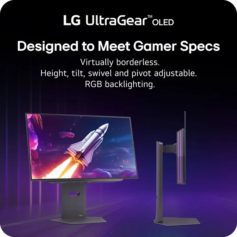LG UltraGear OLED 27GX790A-B 27" QHD (2560x1440) 480Hz 0.03ms G-Sync Compatible DisplayPort 2.1 Gaming Monitor