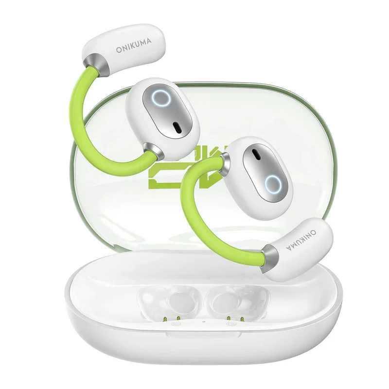 Onikuma T25 Wireless Earphones (White, Black)