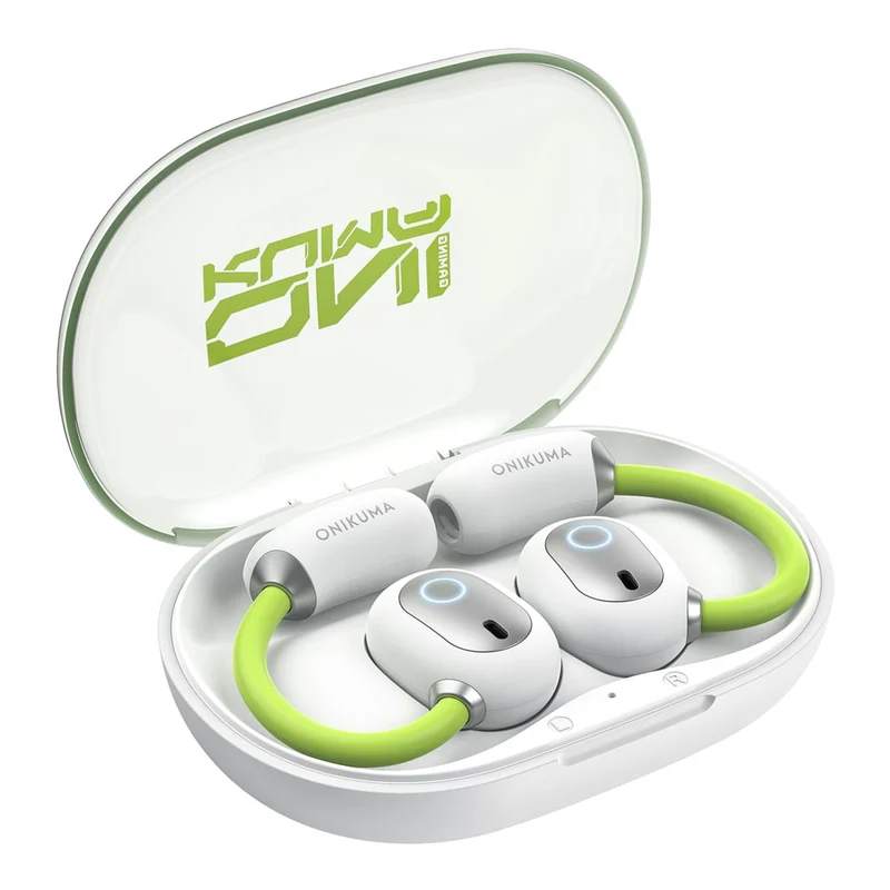Onikuma T25 Wireless Earphones (White, Black)