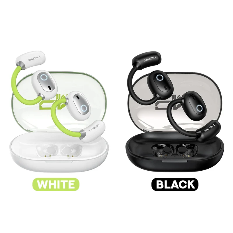 Onikuma T25 Wireless Earphones (White, Black)