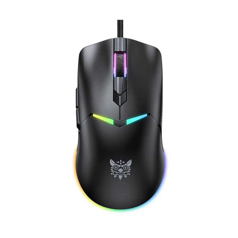 Onikuma CW929 Professional Wired Gaming Mouse (Black, White)