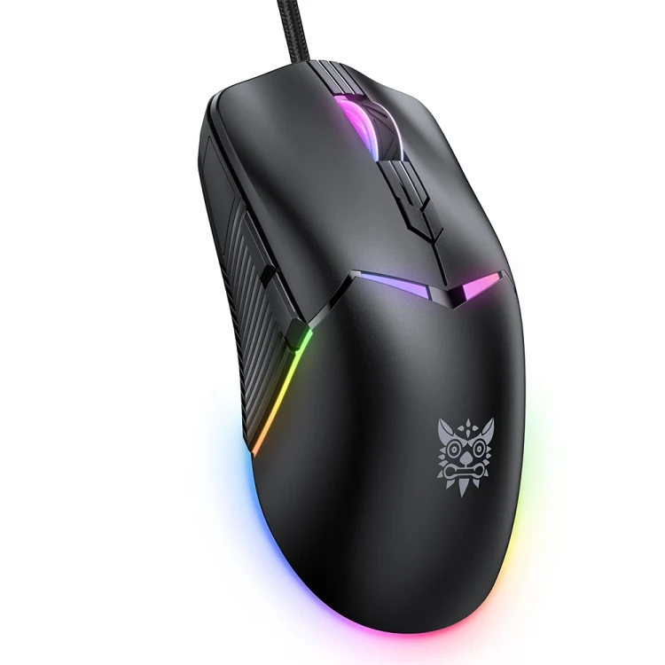 Onikuma CW929 Professional Wired Gaming Mouse (Black, White)