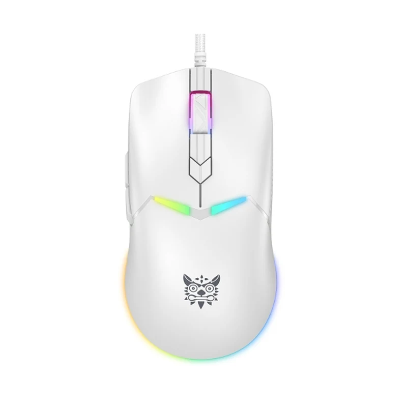 Onikuma CW929 Professional Wired Gaming Mouse (Black, White)