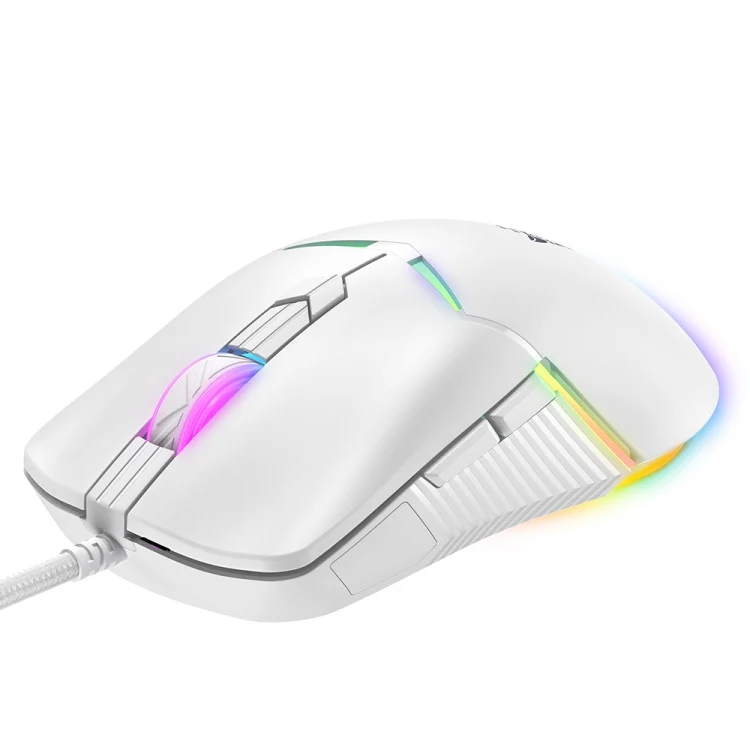 Onikuma CW929 Professional Wired Gaming Mouse (Black, White)