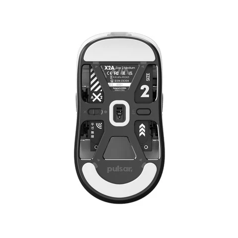 Pulsar X2A SIZE 2 Ultralight Wireless Ambidextrous Gaming Mouse (White) (PX2A23)