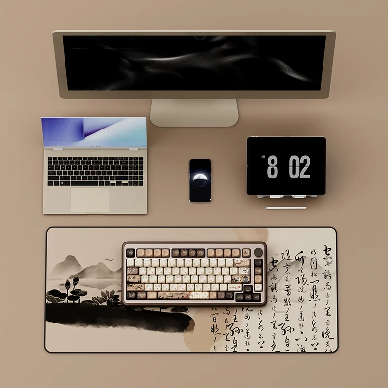 Akko MU02 Mountain Seclusion Walnut Wood Case Multi-Mode RGB Hot-Swappable Mechanical Keyboard (Akko Rosewood Switch)