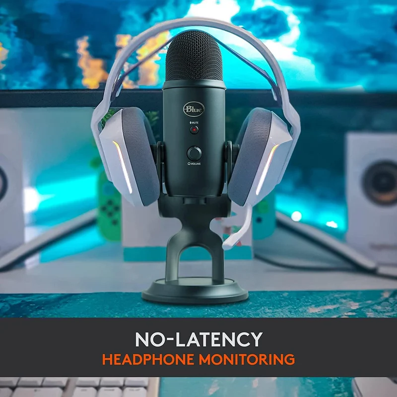 Logitech Blue Yeti Premium Multi-Pattern USB Microphone For Recording/ Streaming/ Podcasting/ Gaming (Blackout)