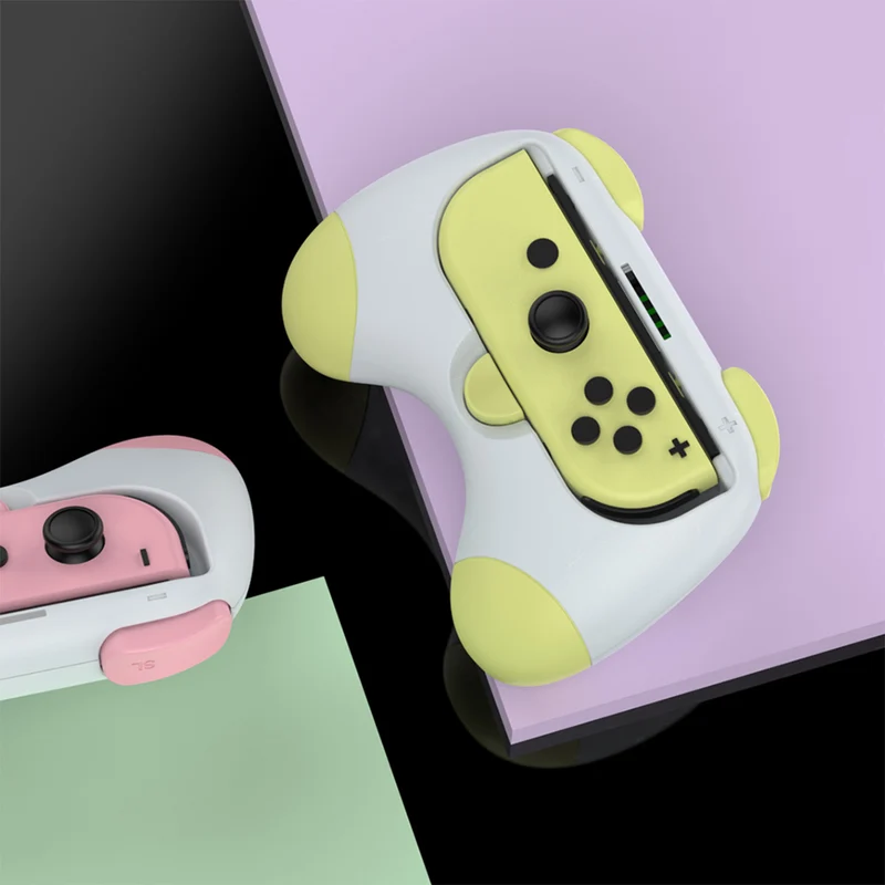 Dobe Controller Grip for Nintendo N-Switch / N-Switch OLED Joy-Pad (Pink/Yellow, Red/Blue, Purple/Green, Light Green/Light Blue) TNS-2130