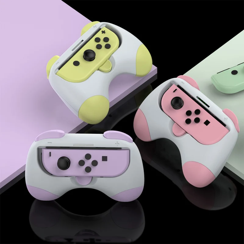 Dobe Controller Grip for Nintendo N-Switch / N-Switch OLED Joy-Pad (Pink/Yellow, Red/Blue, Purple/Green, Light Green/Light Blue) TNS-2130