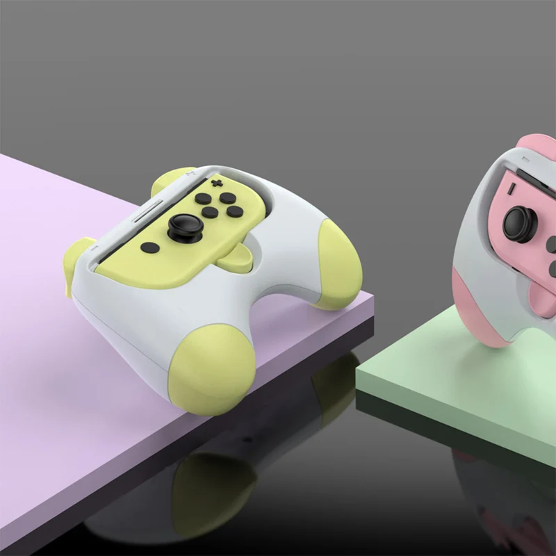 Dobe Controller Grip for Nintendo N-Switch / N-Switch OLED Joy-Pad (Pink/Yellow, Red/Blue, Purple/Green, Light Green/Light Blue) TNS-2130