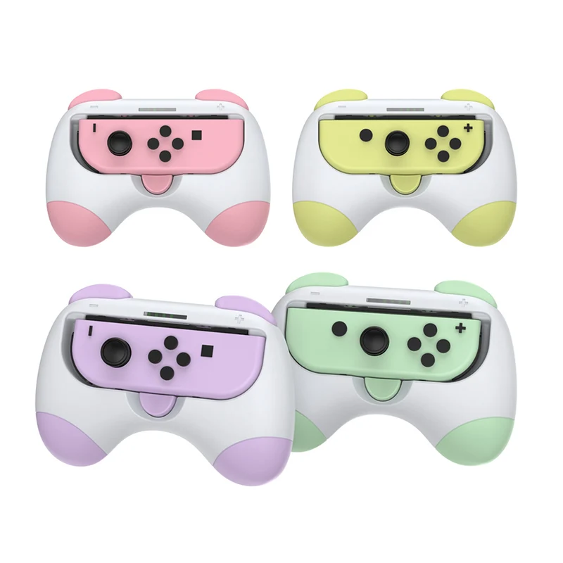 Dobe Controller Grip for Nintendo N-Switch / N-Switch OLED Joy-Pad (Pink/Yellow, Red/Blue, Purple/Green, Light Green/Light Blue) TNS-2130