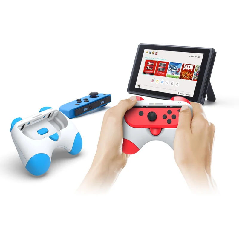 Dobe Controller Grip for Nintendo N-Switch / N-Switch OLED Joy-Pad (Pink/Yellow, Red/Blue, Purple/Green, Light Green/Light Blue) TNS-2130