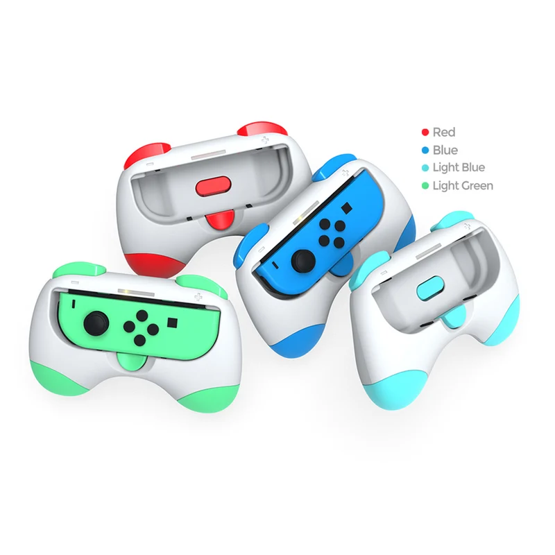 Dobe Controller Grip for Nintendo N-Switch / N-Switch OLED Joy-Pad (Pink/Yellow, Red/Blue, Purple/Green, Light Green/Light Blue) TNS-2130