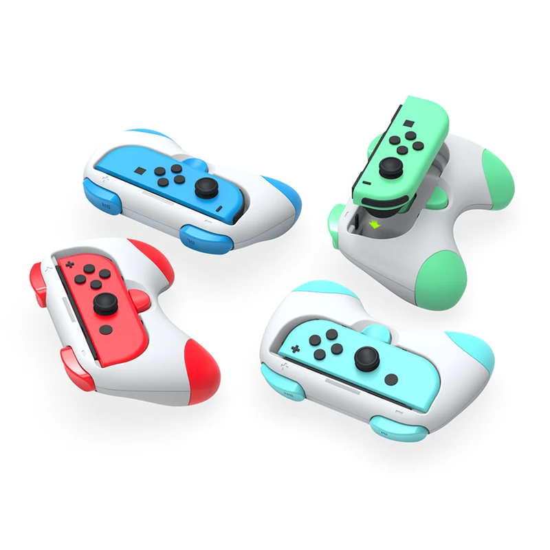 Dobe Controller Grip for Nintendo N-Switch / N-Switch OLED Joy-Pad (Pink/Yellow, Red/Blue, Purple/Green, Light Green/Light Blue) TNS-2130