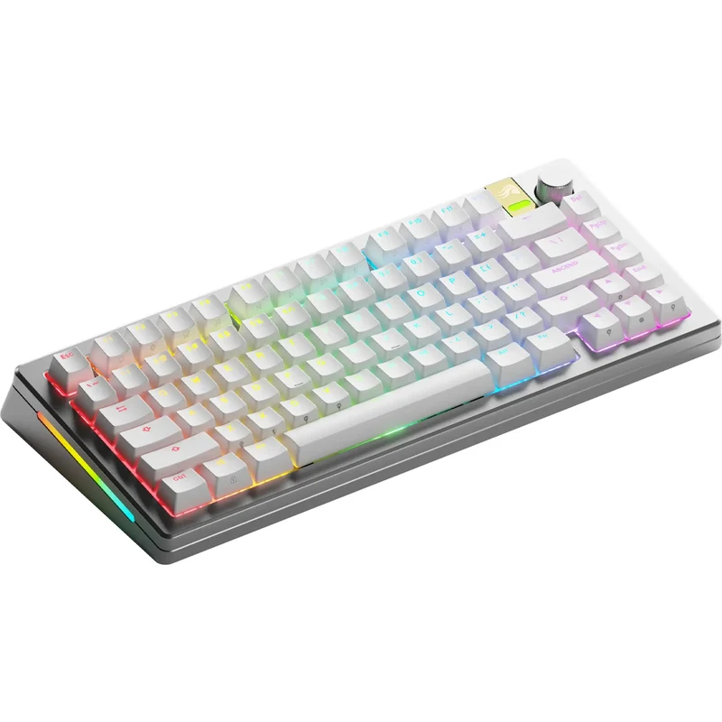Glorious GMMK 3 Pro HE Pre-Built 75% Hall Effect Wireless Mechanical Gaming Keyboard (Silver) (GLO-KB-GMMK3-PRO-75-PB-HE-WL-SIL-US)