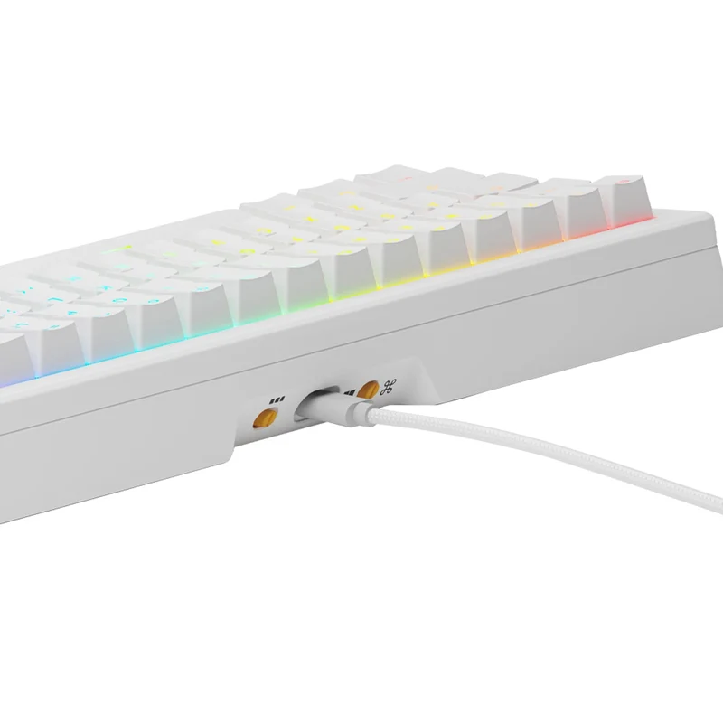 Glorious GMMK 3 65% Prebuilt Wired Mechanical Gaming Keyboard (White) (GLO-KB-GMMK3-65-PB-FOX-W-WHT-US)