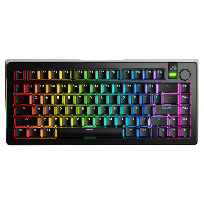 Glorious GMMK 3 Pro 75% Prebuilt Wireless Mechanical Gaming Keyboard (Black) (GLO-KB-GMMK3-PRO-75-PB-FOX-WL-BLK-US)