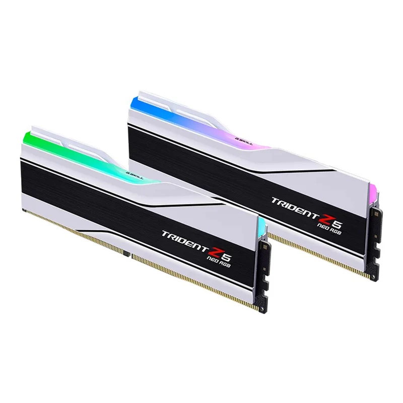 G.Skill Trident Z5 Neo RGB 32GB (2x16GB) DDR5-6400 MT/s CL30-39-39-102 1.40V AMD EXPO Desktop Memory (Black, White) (F5-6400J3039G16GX2-TZ5NR, F5-6400J3039G16GX2-TZ5NRW)
