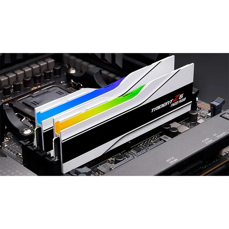 G.Skill Trident Z5 Neo RGB 32GB (2x16GB) DDR5-6400 MT/s CL30-39-39-102 1.40V AMD EXPO Desktop Memory (Black, White) (F5-6400J3039G16GX2-TZ5NR, F5-6400J3039G16GX2-TZ5NRW)