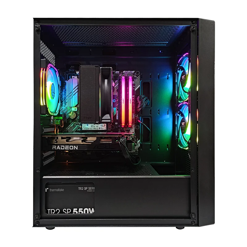 Alpha Gamma C50 Black Desktop Gaming PC | AMD Ryzen 5 5600G | 16GB RAM | 500GB SSD | RX 6600 | Windows 11 Pro