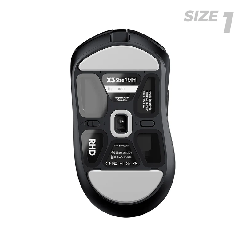 Pulsar X3 Ultralight Weight eSports Mouse Size 1 (Black, White) (PX3R11, PX3R12)