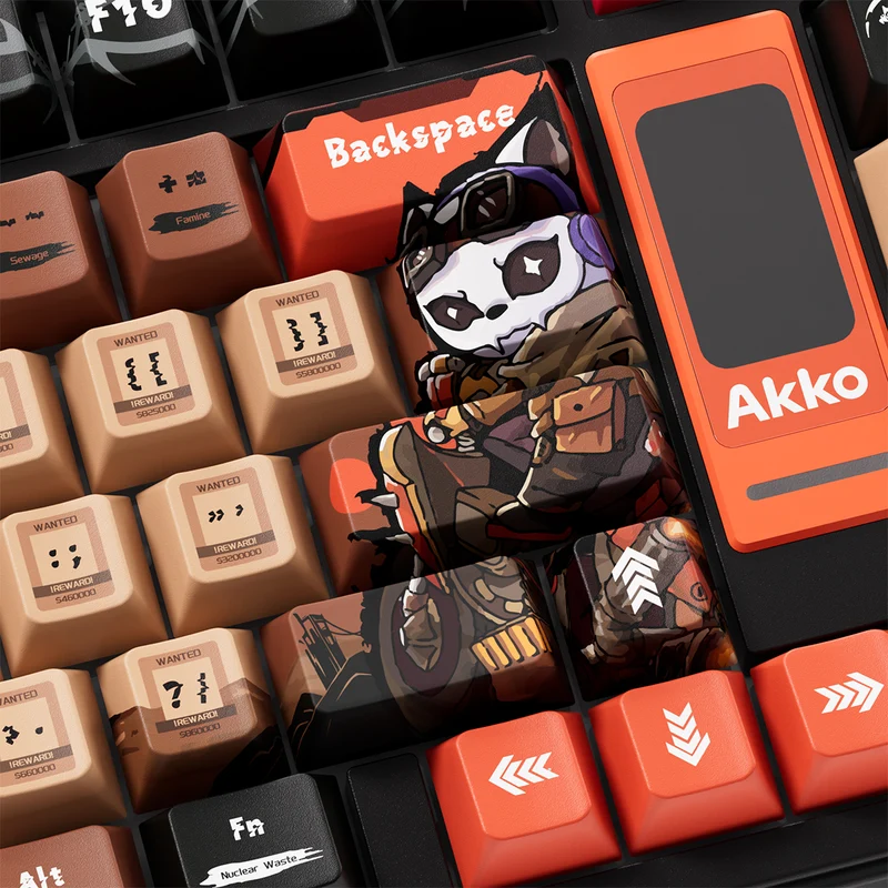 Akko 5098B Wasteland Survival Multi-Mode RGB Hot-Swappable Mechanical Keyboard with 1.47" LCD Screen (Akko V3 Piano Pro Switch)