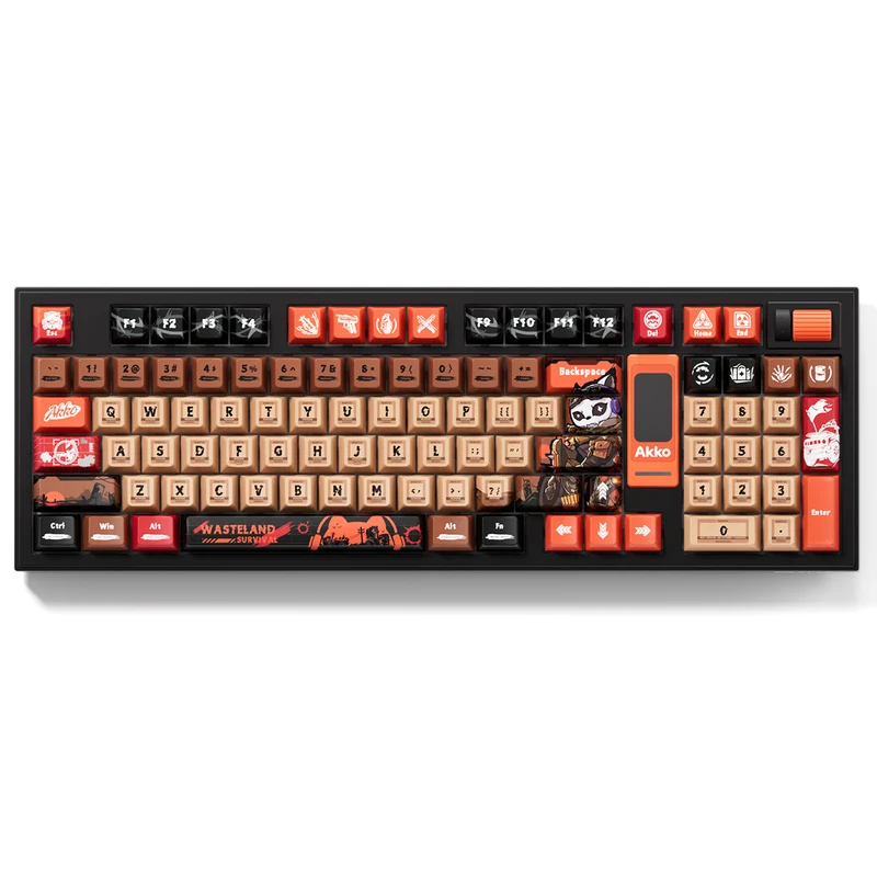 Akko 5098B Wasteland Survival Multi-Mode RGB Hot-Swappable Mechanical Keyboard with 1.47" LCD Screen (Akko V3 Piano Pro Switch)