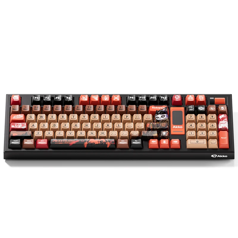 Akko 5098B Wasteland Survival Multi-Mode RGB Hot-Swappable Mechanical Keyboard with 1.47" LCD Screen (Akko V3 Piano Pro Switch)