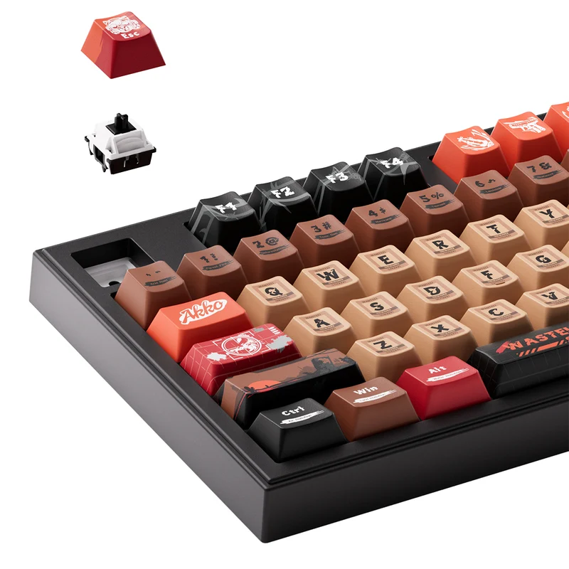 Akko 5098B Wasteland Survival Multi-Mode RGB Hot-Swappable Mechanical Keyboard with 1.47" LCD Screen (Akko V3 Piano Pro Switch)