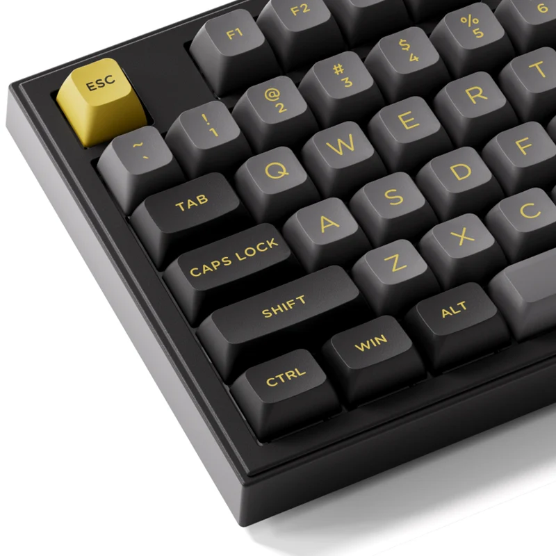 Akko 5098B Black & Gold Multi-Mode RGB Hot-Swappable Mechanical Keyboard with 1.47" LCD Screen (Akko V3 Piano Pro Switch)