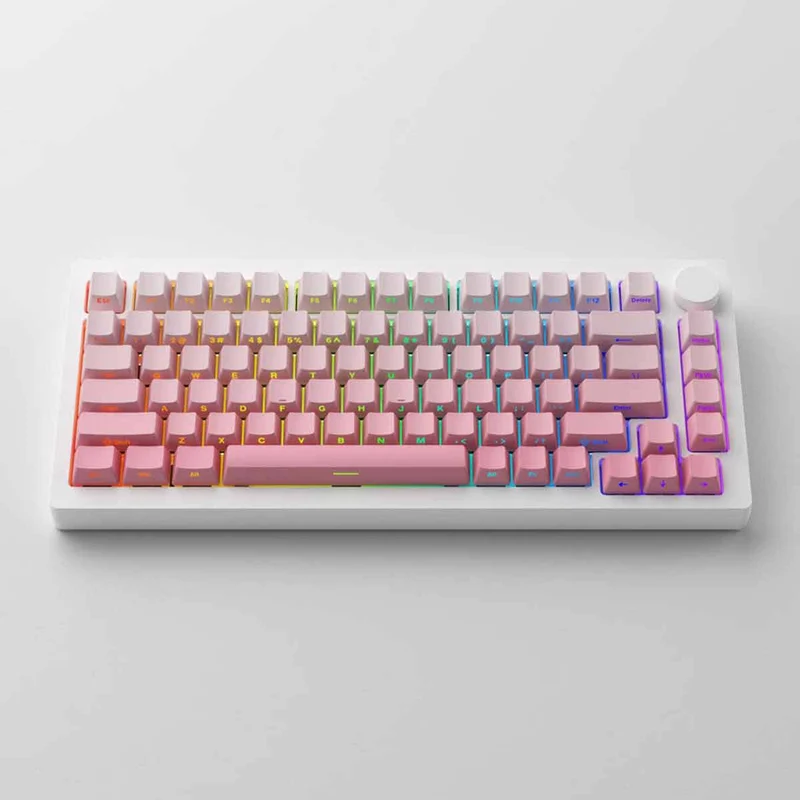 MonsGeek M1W V3 HE-SP Aluminum Case Multi-Mode RGB Mechanical Keyboard (Moonlight White) (Akko Cream Yellow Magnetic Switch)