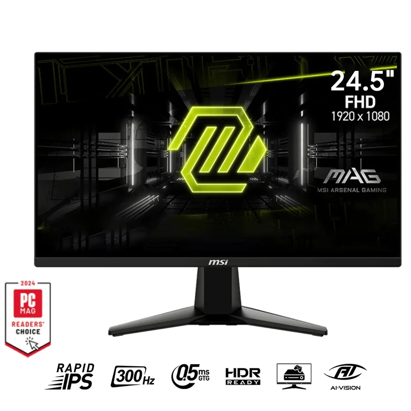 MSI MAG 255XF 24.5" FHD (1920x1080) 300Hz 0.5ms GtG Rapid IPS Gaming Monitor