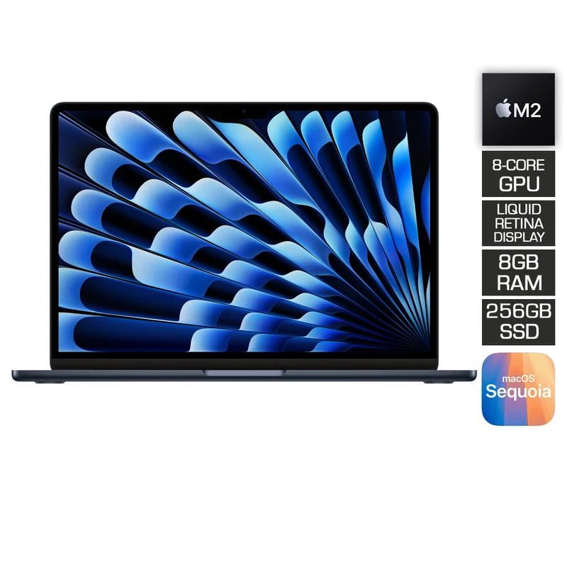 Macbook Air 13" 16GB + 256GB M2 Chip with 8-Core CPU & 8-Core GPU (Midnight) (MC7X4PP/A)