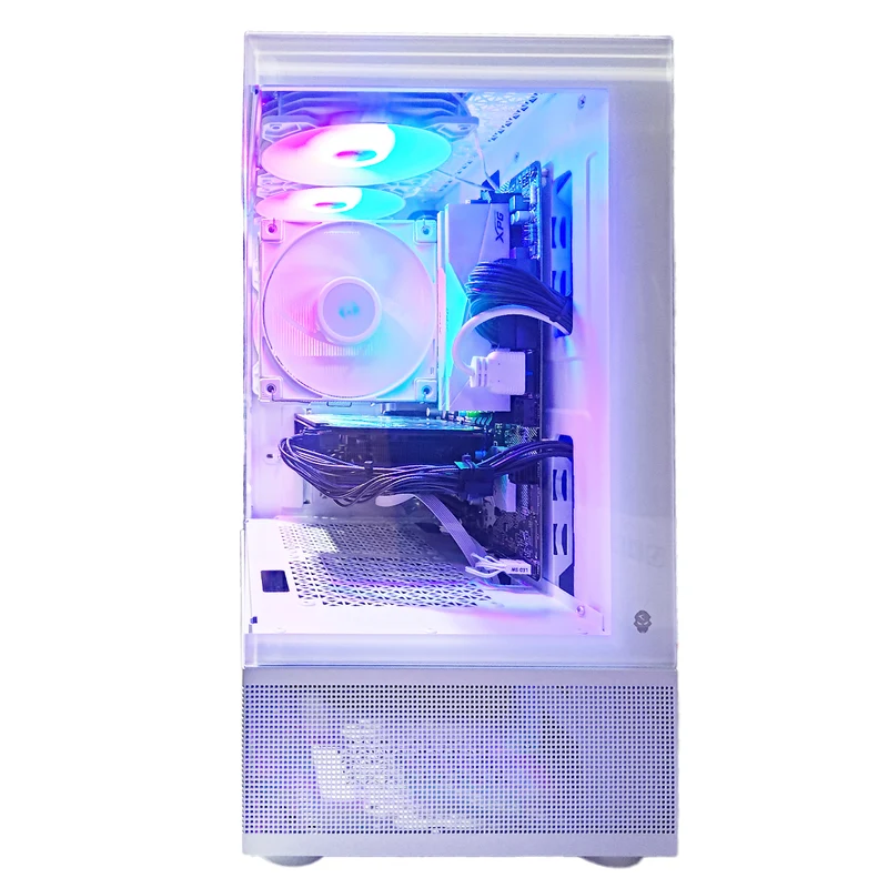 Alpha Reyna White V.2 Desktop Gaming PC | AMD Ryzen 5 5500 | 16GB RAM | 512GB SSD | RX 6600 | Windows 11 Pro