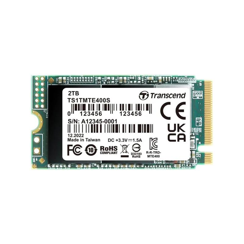Transcend 400S 2TB M.2 2242 PCIe Gen3 x4 Internal SSD (TS2TMTE400S)
