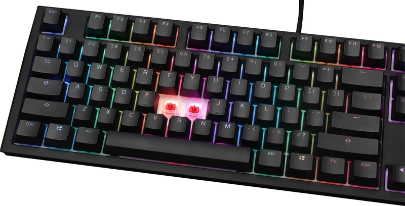 Ducky Shine 7 Blackout RGB LED Double Shot PBT Mechanical Keyboard Cherry RGB Red (DKSH1808ST-RUSPDAAT1)