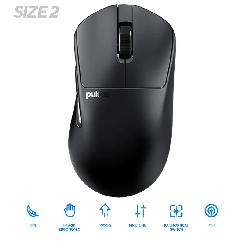Pulsar X3 Ultralight Weight eSports Mouse Size 2 (Black, White) (PX3R21, PX3R22)