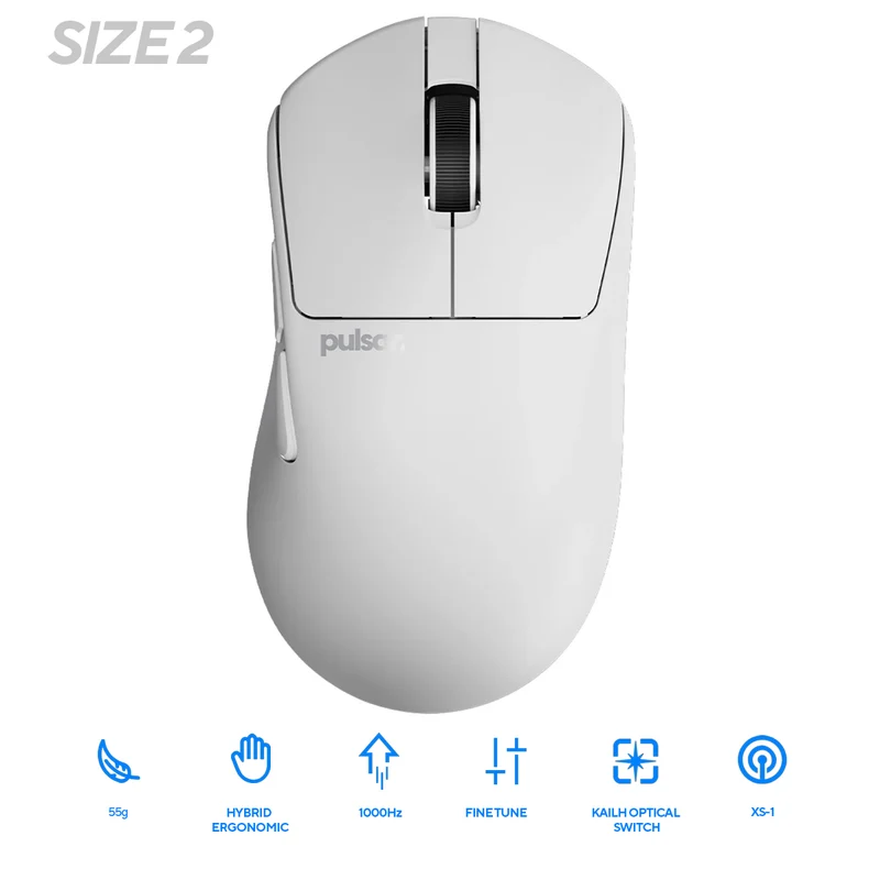 Pulsar X3 Ultralight Weight eSports Mouse Size 2 (Black, White) (PX3R21, PX3R22)
