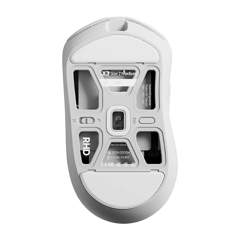 Pulsar X3 Ultralight Weight eSports Mouse Size 2 (Black, White) (PX3R21, PX3R22)
