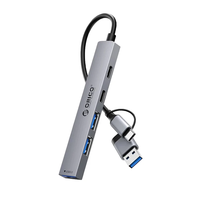 Orico YSA4-U2 4-Port Mini USB 3.0 Hub - 0.17M (Dark Grey)